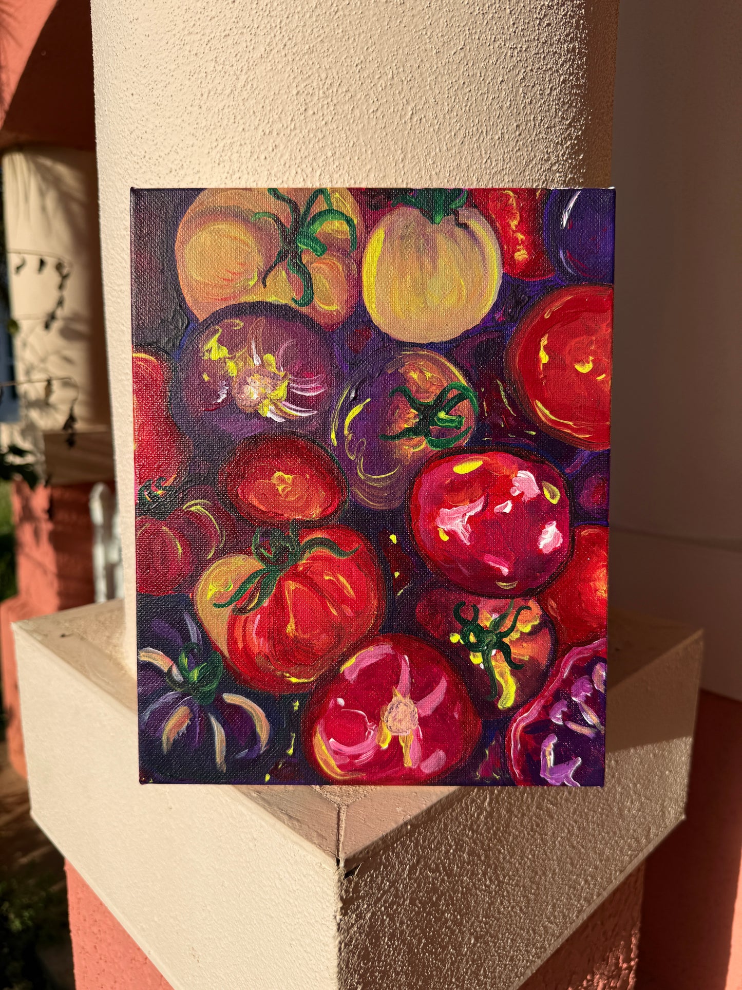 Colorful Tomatoes, 8x10 Inch Original
