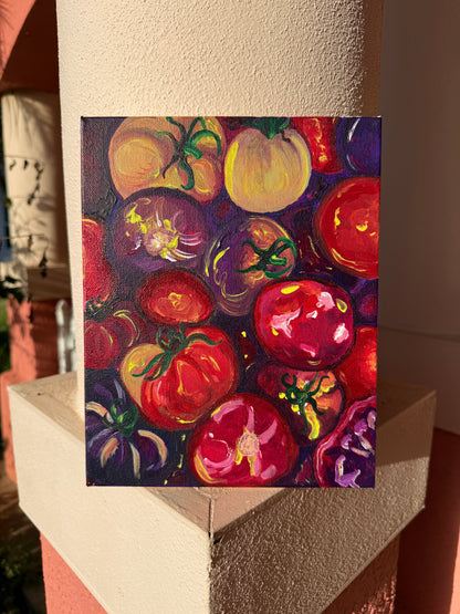 Colorful Tomatoes, 8x10 Inch Original