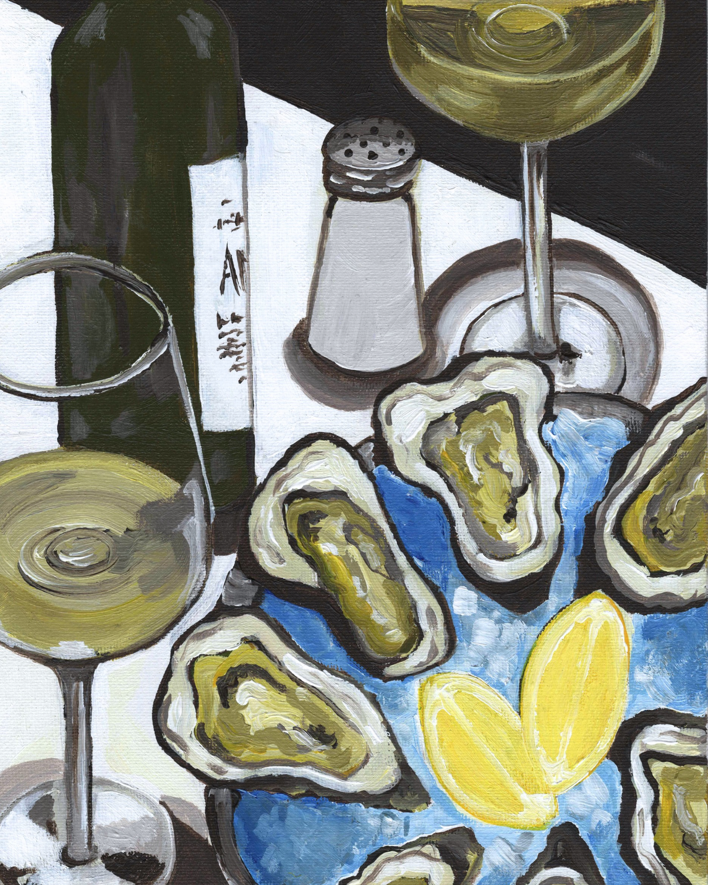 Oysters and Wine Print