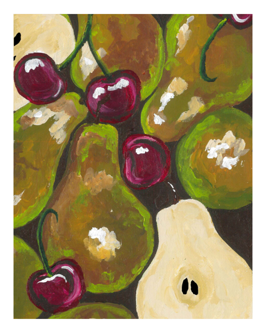 Pears and Cherries Print
